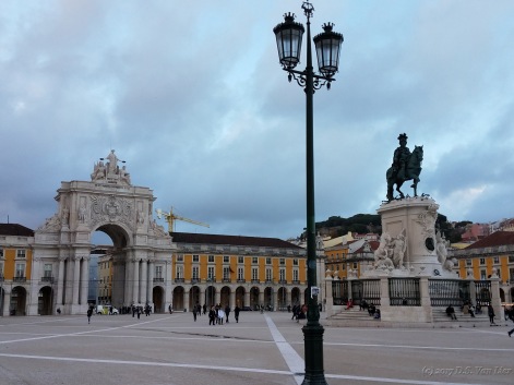 The largest public square in Lisbon. Its location on the edge of the Tagus estuary made it a prominent foreign trading location. It was the original location of the Paços da Ribeira (Royal Ribeira Palace) until the palace was destroyed in the 1755 Lisbon earthquake. The area was rebuilt as a large public square and renamed Praça do Comércio (Square of Commerce) to indicate its new function. In 1908, Carlos I, the penultimate King of Portugal, was assassinated in the square.